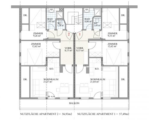 Appartement Grundplan